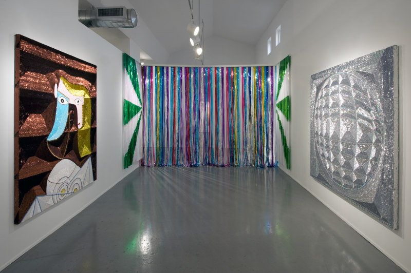Dance Stripes after Newman, 2010, installation view, Diana Lowenstein Gallery, Miami, 2010