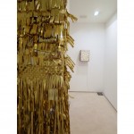 Mylar wall, detail, Super Reality, solo show, installation view, Valentina Bonomo, Roma, 2015